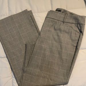 Gray and cream trousers